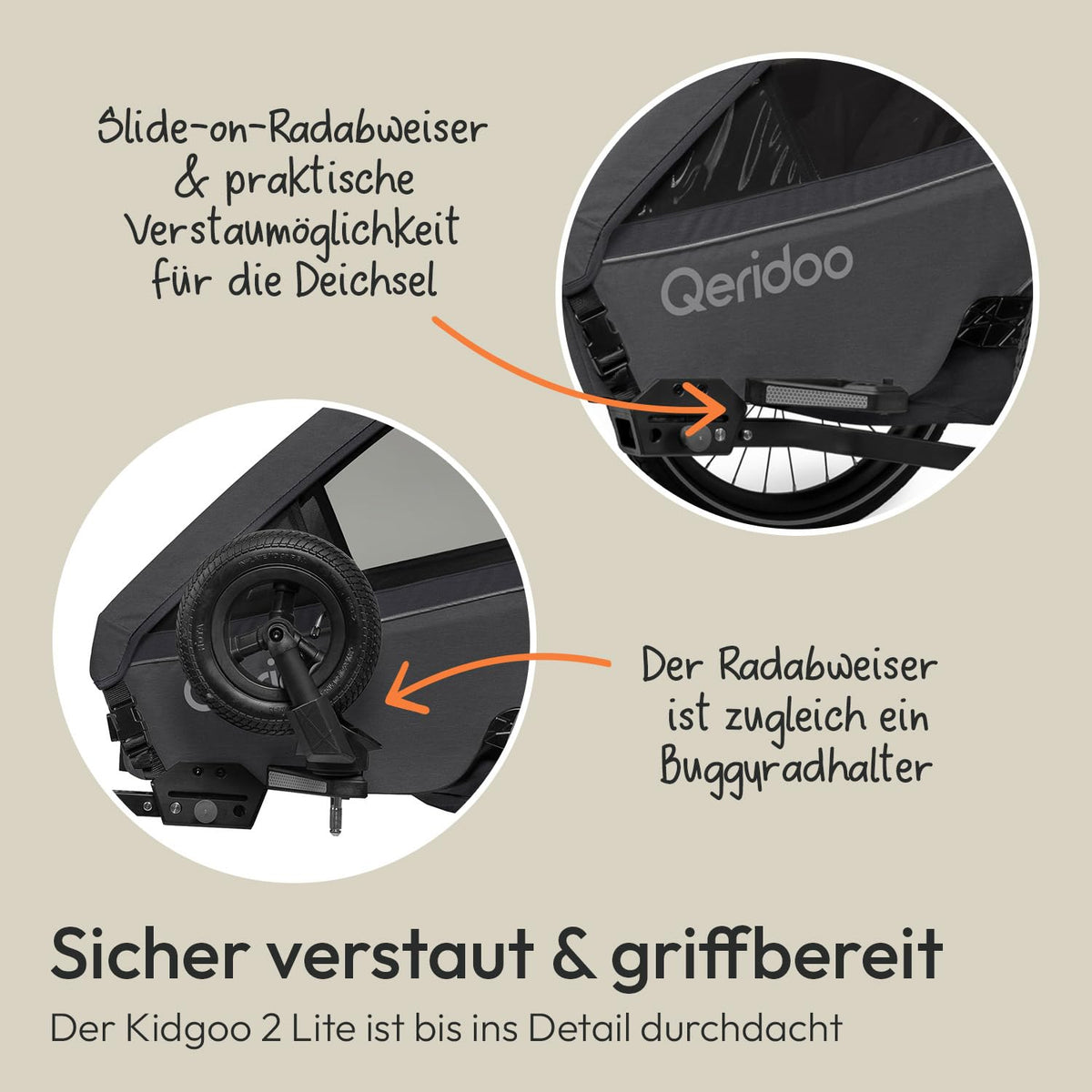 Kidgoo 2 Lite Fahrradanhänger für 2 Kinder als leichter Doppelanhänger zum Anhängen an Fahrräder