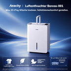 Elektrischer Luftentfeuchter 25 Liter pro Tag mit Wäschetrocknung und 2,7 Liter Wassertank