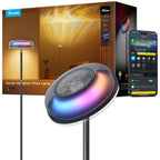 LED Stehlampe Wohnzimmer Deckenfluter Wellenbeleuchtung RGBICWW Stehlampe Energieklasse G