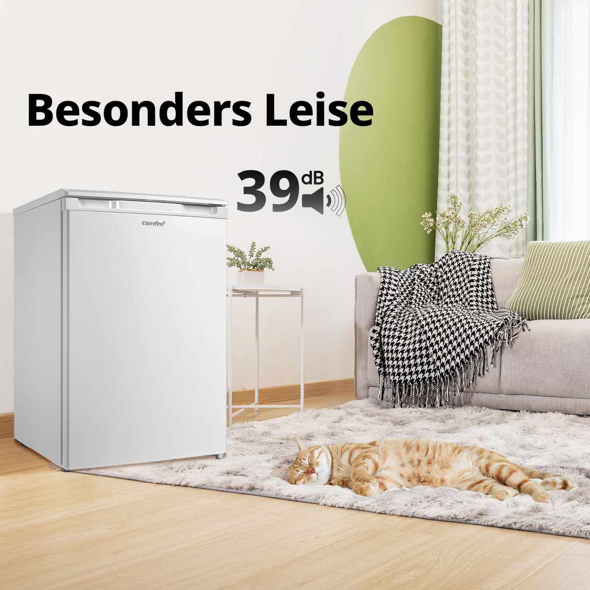 88 Liter Gefrierschrank kompakter Tiefkühlschrank freistehend für den Haushalt Energieeffizienzklasse D