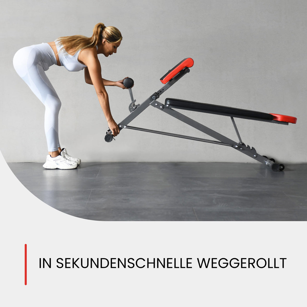 Multifunktionale Hantelbank mit Bauchtrainer und Rückentrainer für Fitness und Krafttraining zu Hause