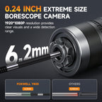 Endoskopkamera Y400 6,2 mm Kameradurchmesser mit Beleuchtung drehbar 220 Grad beweglicher Kopf