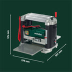 Kraftvolle mobile Dickenhobelmaschine DH 330 mit 1800 W und HSS Messer für präzise Holzbearbeitung