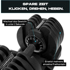 Verstellbare Hanteln 24 kg 2er Set 15 in 1 platzsparend für Krafttraining und Fitness zu Hause