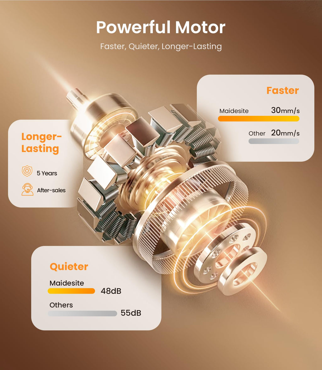 Elektrisch höhenverstellbarer Schreibtisch T1 Pro starker Motor zweiteilige Beine 4 Memory Steuerung Schwarz
