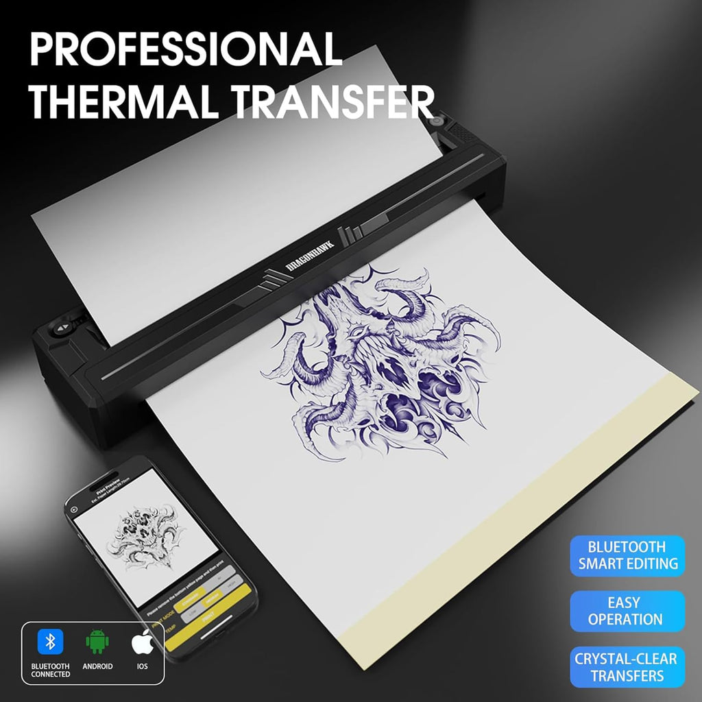 L3 Tattoo Maschine Set kabellos 2000mAh Akku 2.4 bis 4.2mm Hub Stencil Nadeldrucker und 20 Kartuschennadeln