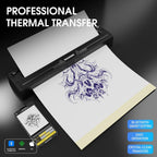 L3 Tattoo Maschine Set kabellos 2000mAh Akku 2.4 bis 4.2mm Hub Stencil Nadeldrucker und 20 Kartuschennadeln