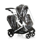 Duett 2 Geschwisterwagen Regenschutz Hauptsitz als Babywanne ab Geburt 15 kg Zweitsitz abnehmbar Black Forest