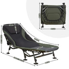 Karpfenliege XXL 207 x 88 x 30-106 cm | höhenverstellbare und stabile Karpfenliege mit 8 Beinen | faltbares Feldbett