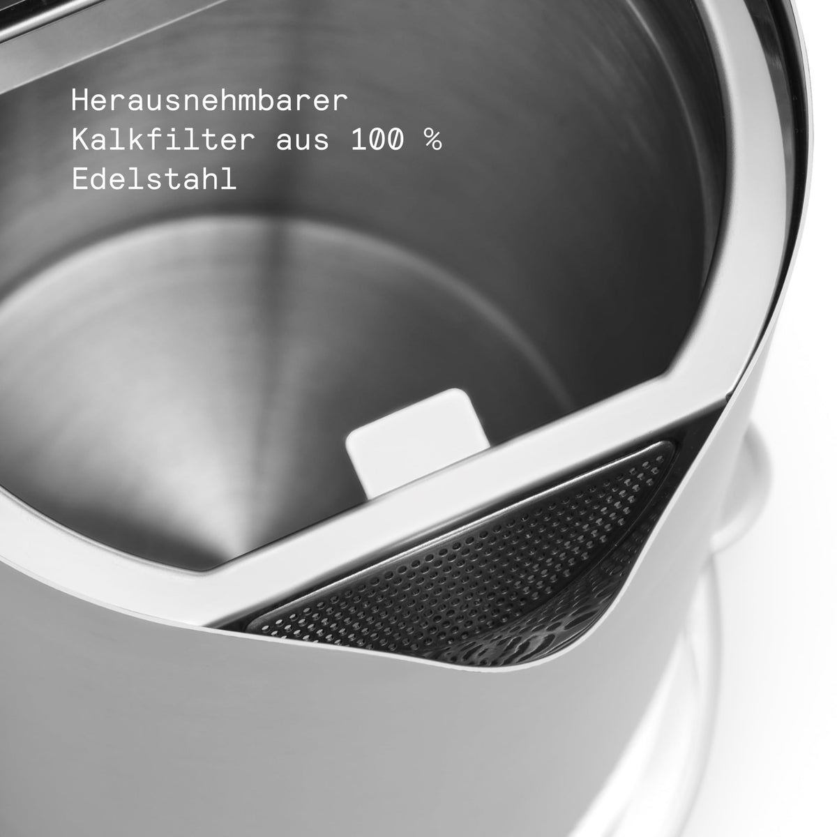 Wasserkocher aus Edelstahl 1,2 L 360 Grad drehbarer Sockel leises Kochen tropffrei mehrere Temperaturstufen