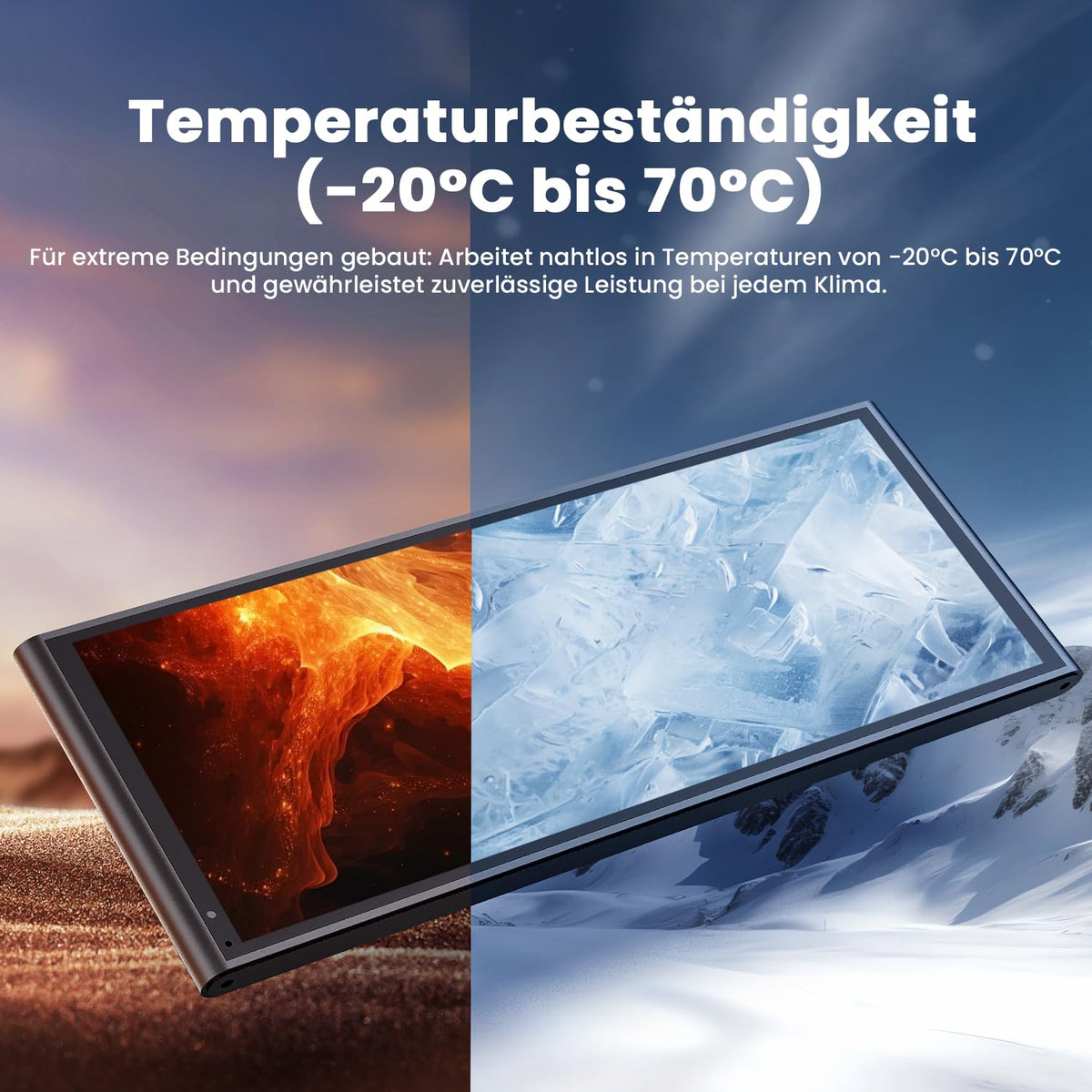 23.52 cm Tragbares Carplay Display mit OTA Update und Smartphone Integration für Fahrzeuge