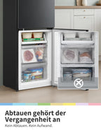 Kühl-Gefrierkombination 174L 150cm hoch 39dB leise Low Frost 180° Flipregal Energieeffizienzklasse E