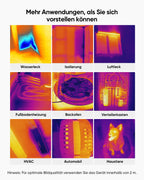 Kompakte Wärmebildkamera E02 SuperIR 240x240 20Hz Minus20°C bis 400°C mit Laserpointer und visueller Kamera