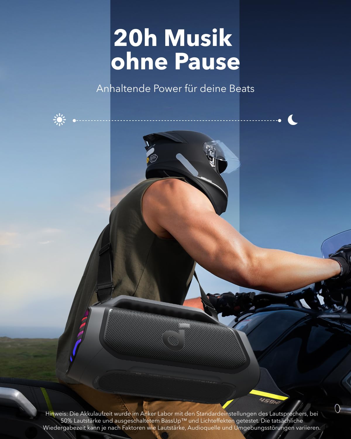 Boom 2 Plus Outdoor Lautsprecher mit 140W Leistung und 2+2 Stereoklang für kraftvollen Sound
