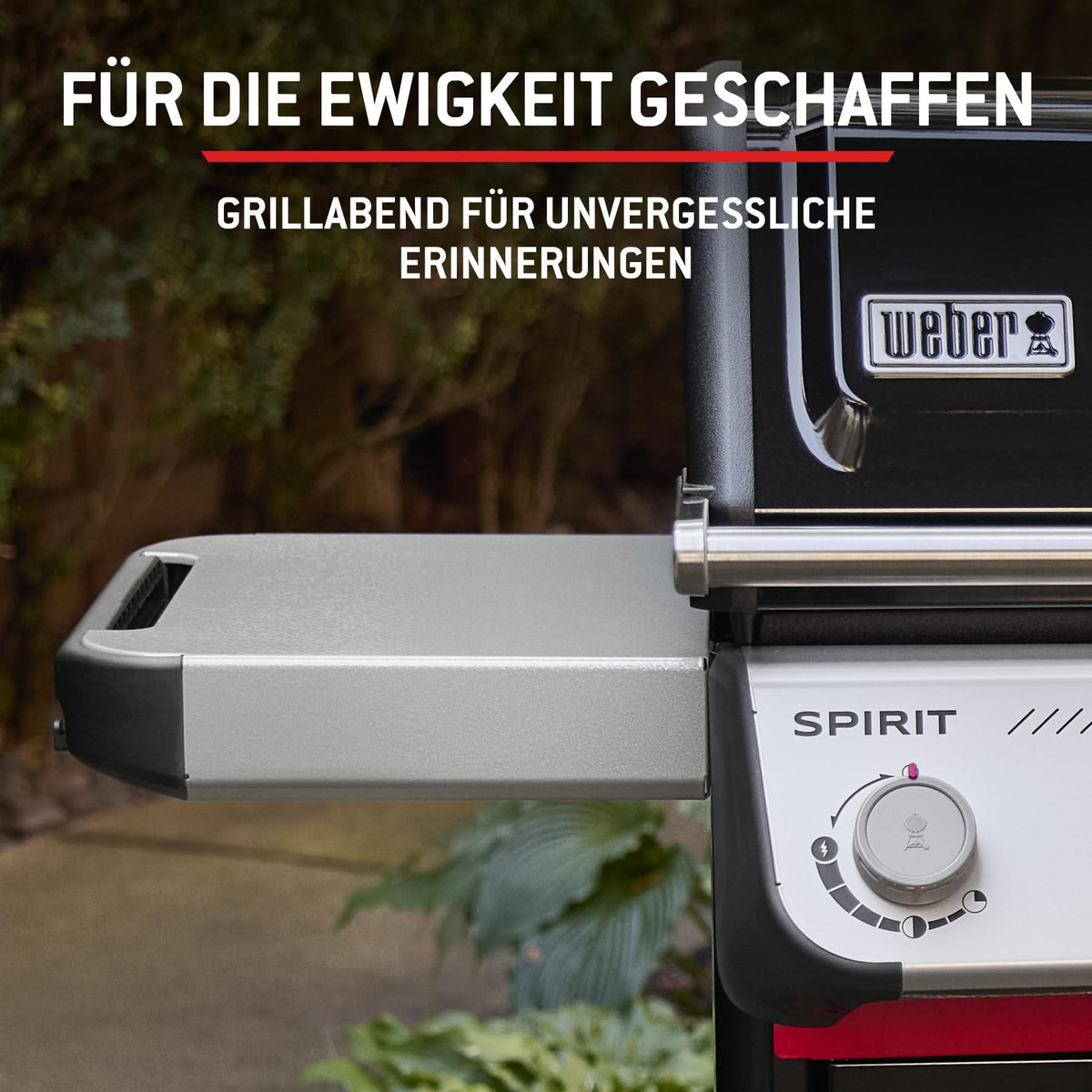 Gasgrill Spirit E410 für Garten, Terrasse und Balkon, mit 4 Brennern, großer Grillfläche und Deckelthermometer