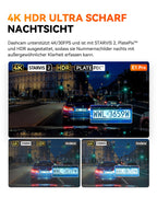 E1 Pro Dashcam mit 4K HDR STARVIS 2 Sensor und CPL Filter für Auto vorne als kompakte Mini Dashcam