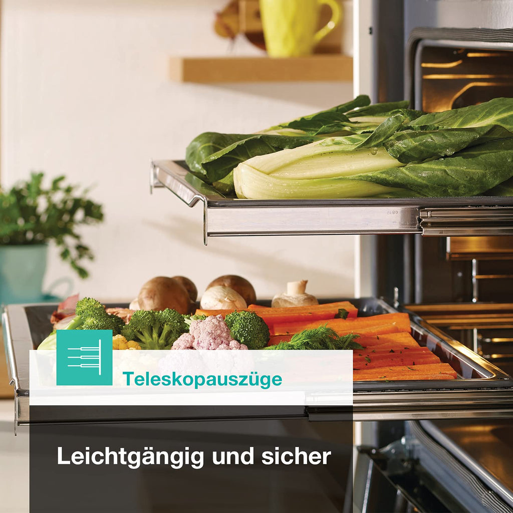 Einbauherdset Inox Glaskeramikkochfeld 77L Heißluft ExtraSteam EcoClean AirFry PizzaMode Energieklasse A