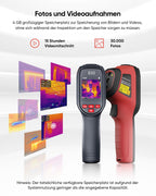 Kompakte Wärmebildkamera E02 SuperIR 240x240 20Hz Minus20°C bis 400°C mit Laserpointer und visueller Kamera