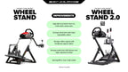 Racing Simulator Wheel Stand 2.0, Adjustable Height and Angle, Foldable Steel Frame with Shifter Mount