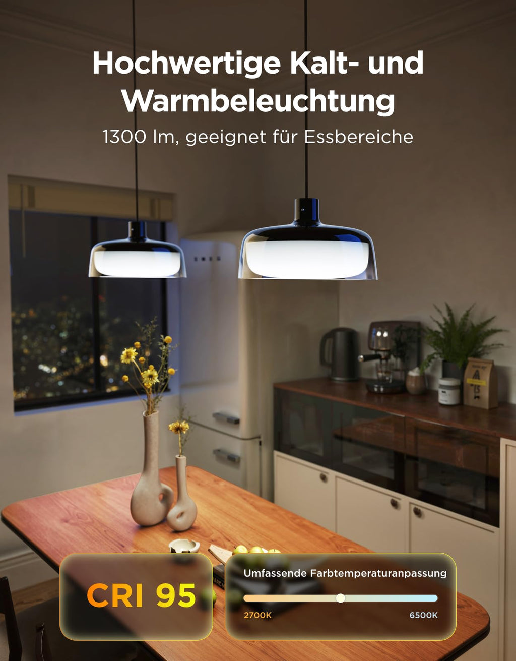 Pendelleuchte mit smarter Segmentierungskontrolle RGBIC und Weißlicht Energieeffizienzklasse G