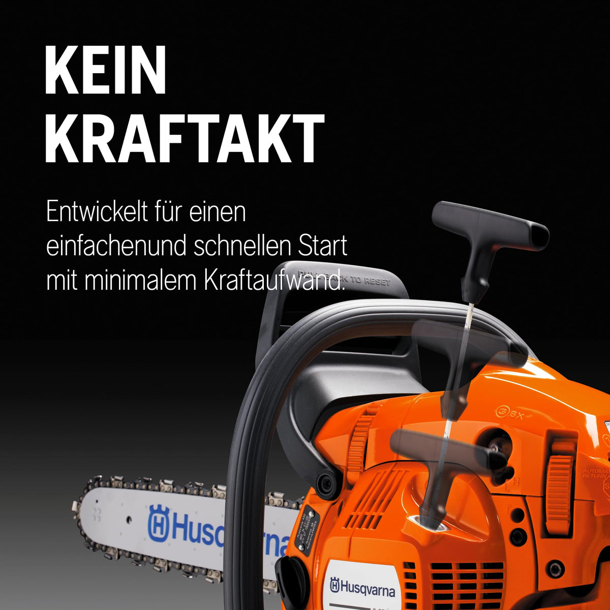 Leistungsstarke Benzinkettensäge 135 Mark II mit 38 cc X-Torq Motor und 14 Zoll Schwert für Brennholz