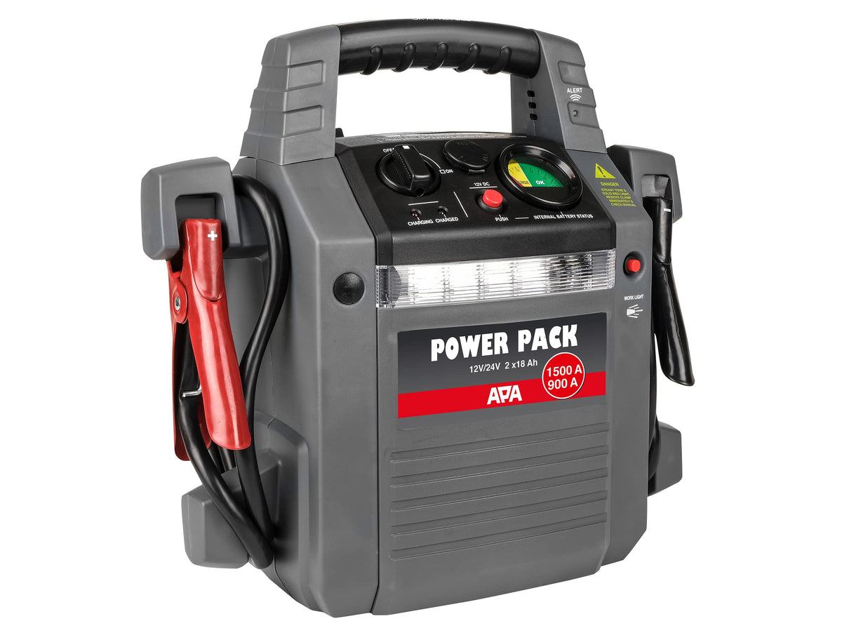 Power Pack 16524 Starthilfe 900A 12/24V Lithium-Ionen Startgerät für Fahrzeugbatterie Grau