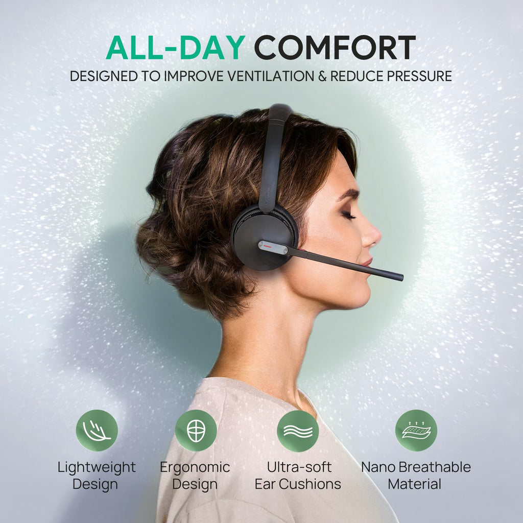 WH64 Mono Wireless Headset mit DECT und Bluetooth Dual Modus sowie geräuschunterdrückendem Mikrofon