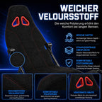 Faltbares Sim Racing Cockpit für Logitech MOZA Thrustmaster mit verstellbarem Sitz und Lenkradhalterung