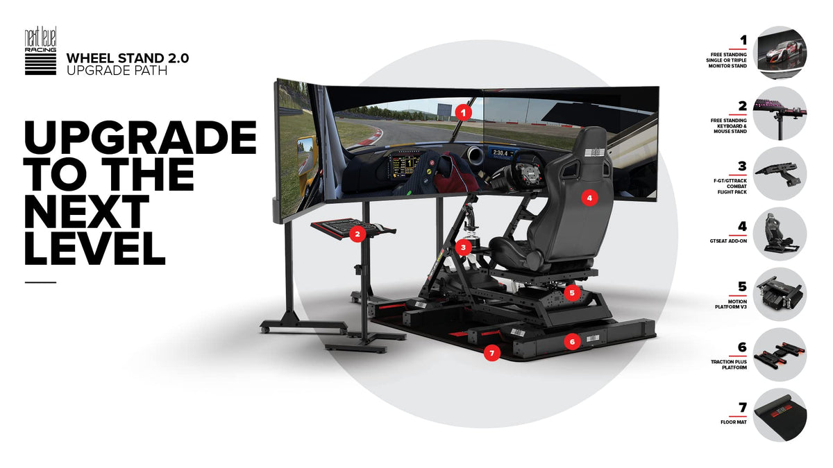 Racing Simulator Wheel Stand 2.0, Adjustable Height and Angle, Foldable Steel Frame with Shifter Mount