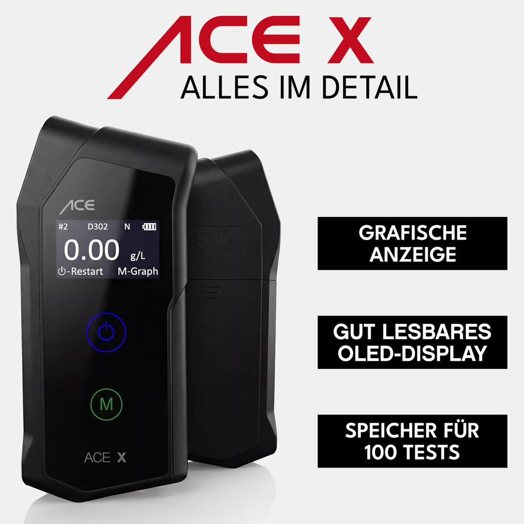 Alkoholtester - 99,1% Genauigkeit - elektrochemisch - Profi - Alkoholmessgerät