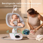 CocoSway elektrische Babywippe 3D Motion 6 Bewegungen 4 Stufen Fernbedienung 8 Wiegenlieder
