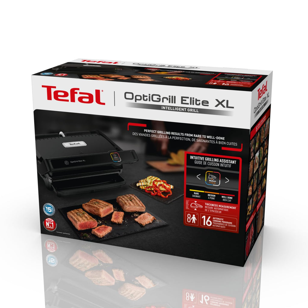 OptiGrill Elite XL Kontaktgrill mit automatischer Garzeitanpassung für perfekte Grillergebnisse