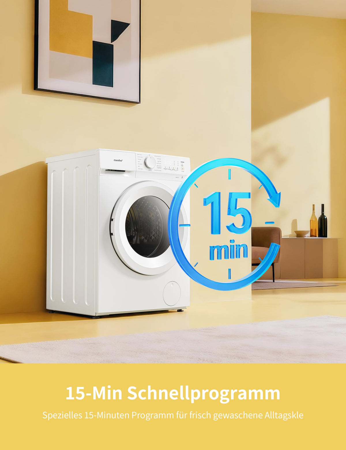 Frontlader Waschmaschine 8 kg Energieeffizienzklasse A 10 Prozent sparsamer weiß CF08EWP05W