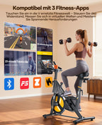 Heimtrainer Fahrrad Neu 2026 mit elektronischem LED Touchmonitor und 3 App Steuerung für Zuhause