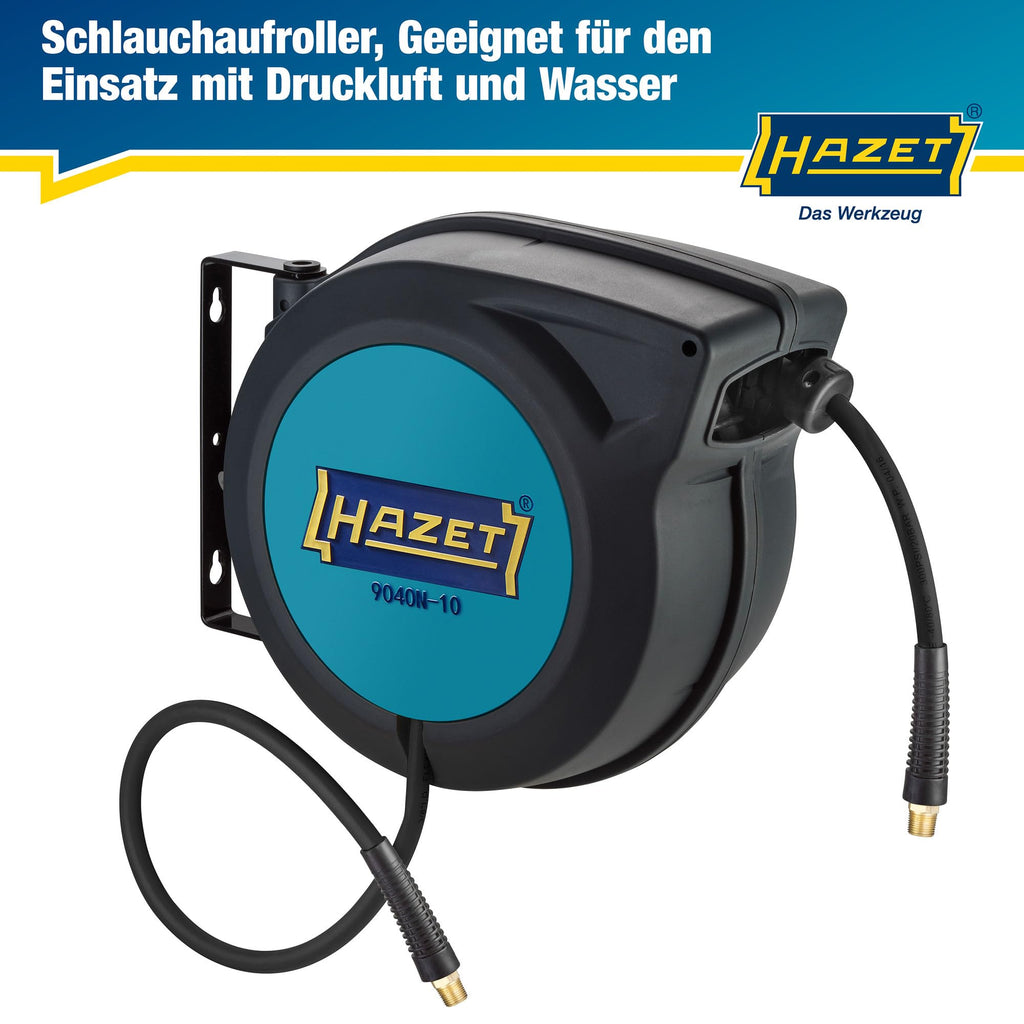 Automatischer Druckluftschlauchaufroller mit 15 m Schlauch und 10 mm Innendurchmesser Modell 9040N10