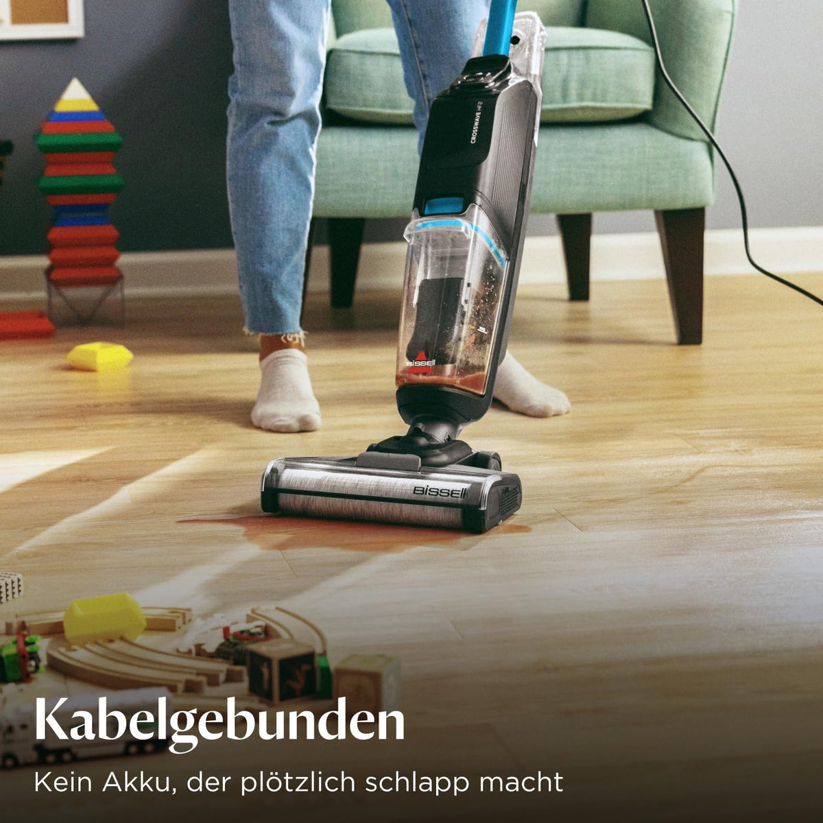 CrossWave HF2 Nasssauger und Trockensauger mit Kabel zum Reinigen von Hartböden und Teppichen 3845N