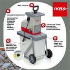 Elektro Gartenhäcksler Walzenhäcksler ILH 3000A mit Aststärke bis 44 mm für Äste und Strauchschnitt