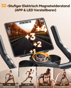 Heimtrainer Fahrrad Neu 2026 mit elektronischem LED Touchmonitor und 3 App Steuerung für Zuhause