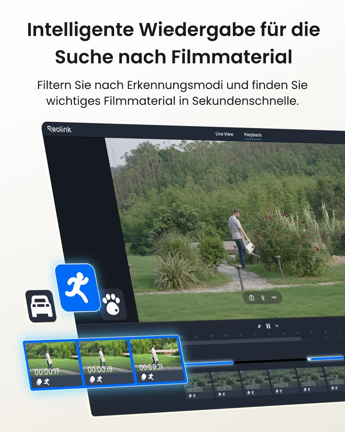 8CH PoE NVR Videoüberwachungssystem Rekorder mit 2TB Festplatte für IP Kameras Modell RLN8 410