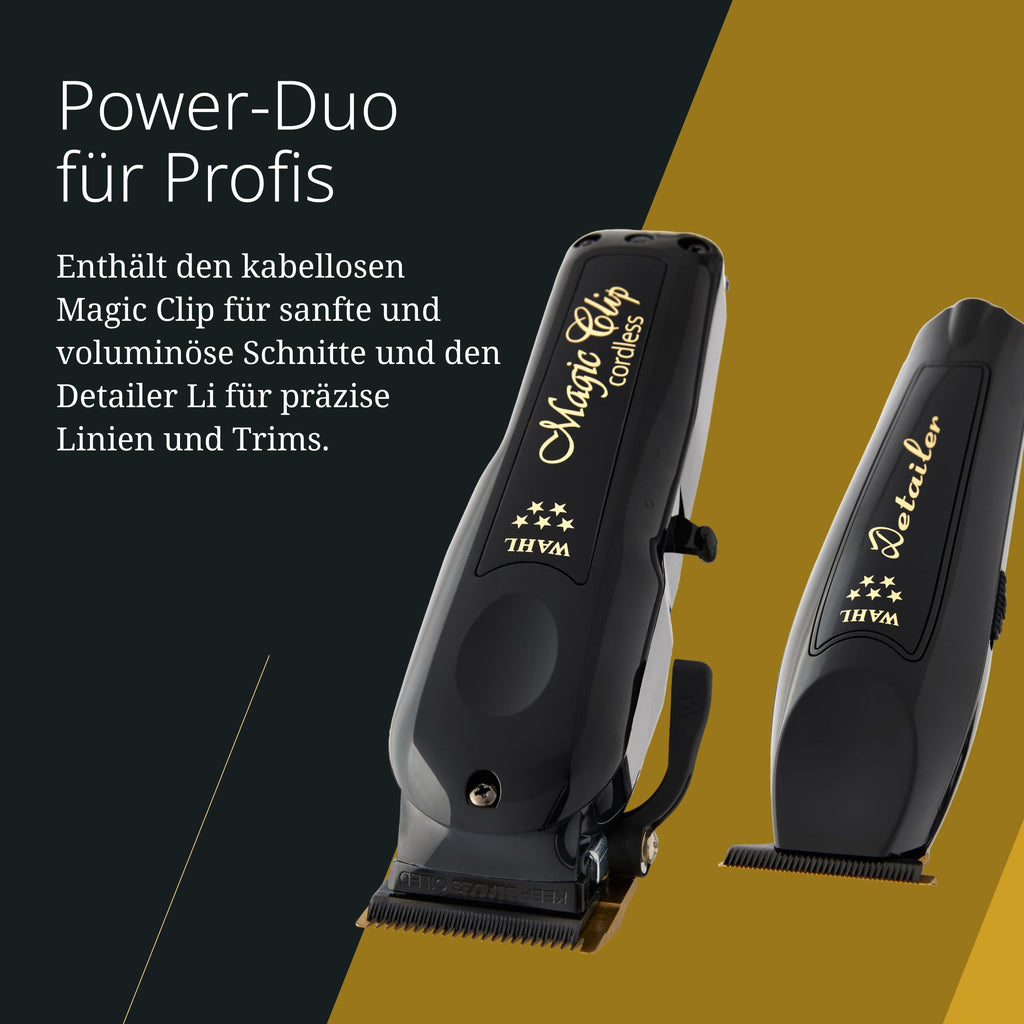 Kabellose Barber Combo mit Magic Clip und Detailer Li professioneller Haarschneider Trimmer wiederaufladbar Set