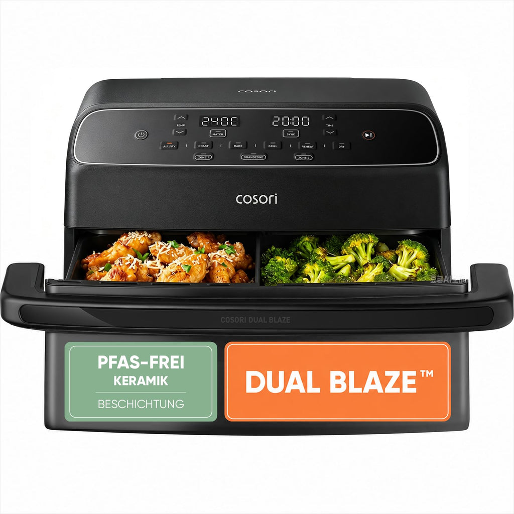 Airfryer Heißluftfritteuse der neuen Generation 2026 mit Dual Blaze Twinfry Compact und NTC Technologie