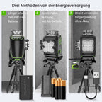 4x360° grüner selbstnivellierender Kreuzlinienlaser mit LCD und Empfänger 16 Linien S04 5RG