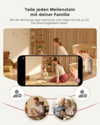 BM04 Babyphone mit Kamera 5 Zoll smart WLAN Baby Monitor mit Nachtsicht und Gegensprechen sowie Appsteuerung