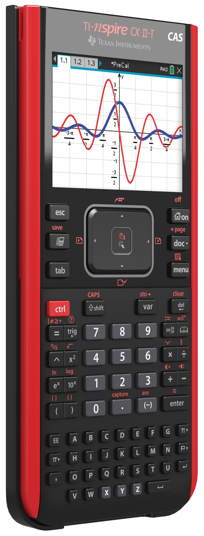 TI Nspire CX II T CAS Graphikrechner schwarz mit Farbdisplay und USB
