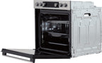 Einbauherdset Inox Glaskeramikkochfeld 77L Heißluft ExtraSteam EcoClean AirFry PizzaMode Energieklasse A