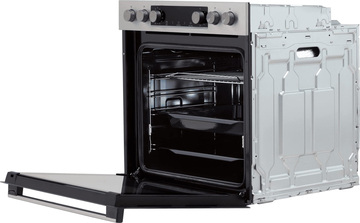 Einbauherdset Inox Glaskeramikkochfeld 77L Heißluft ExtraSteam EcoClean AirFry PizzaMode Energieklasse A