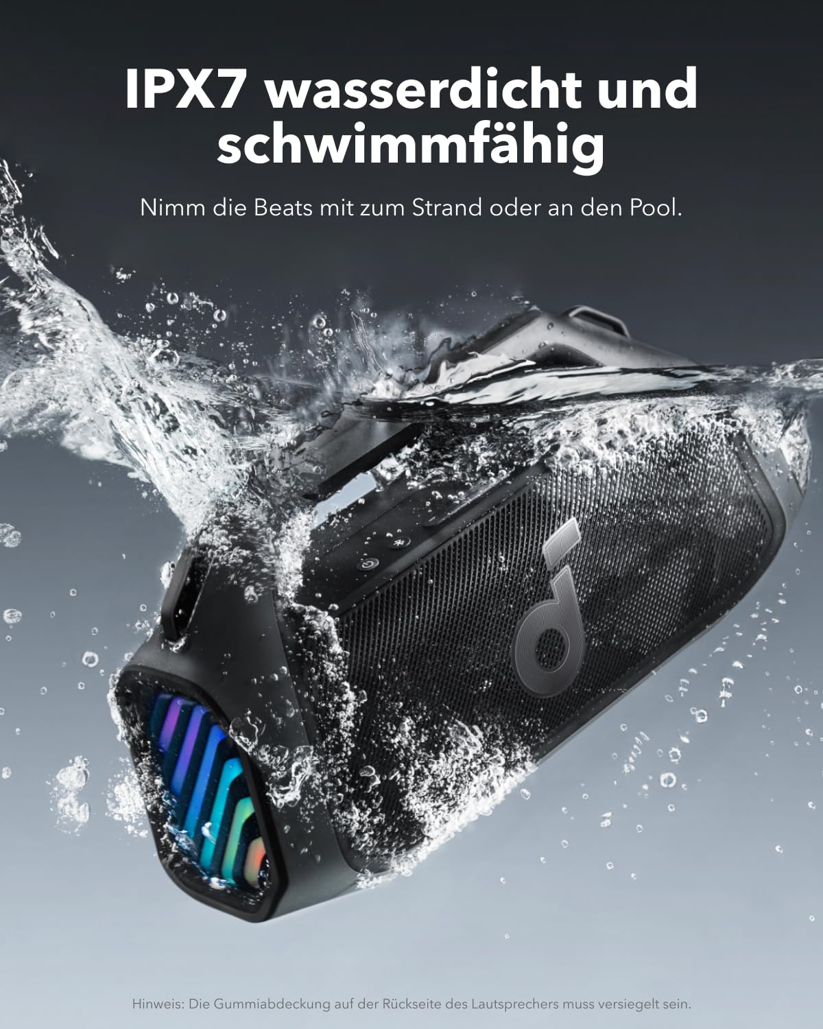 Boom 2 Plus Outdoor Lautsprecher mit 140W Leistung und 2+2 Stereoklang für kraftvollen Sound