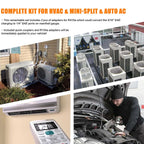 Vakuumpumpe Klimaanlage Befüllset für HVAC Auto AC Kältemittelaufladung ideal für R134A R410A R407C R22