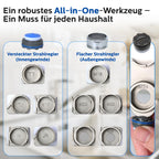 Luftsprudlerschlüssel aus Metall 11 in 1, M18 M20 M22 M24 M28, verdeckte Strahlregler, Hebelkraft, Titanfinish