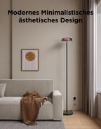 LED Stehlampe Wohnzimmer Deckenfluter Wellenbeleuchtung RGBICWW Stehlampe Energieklasse G